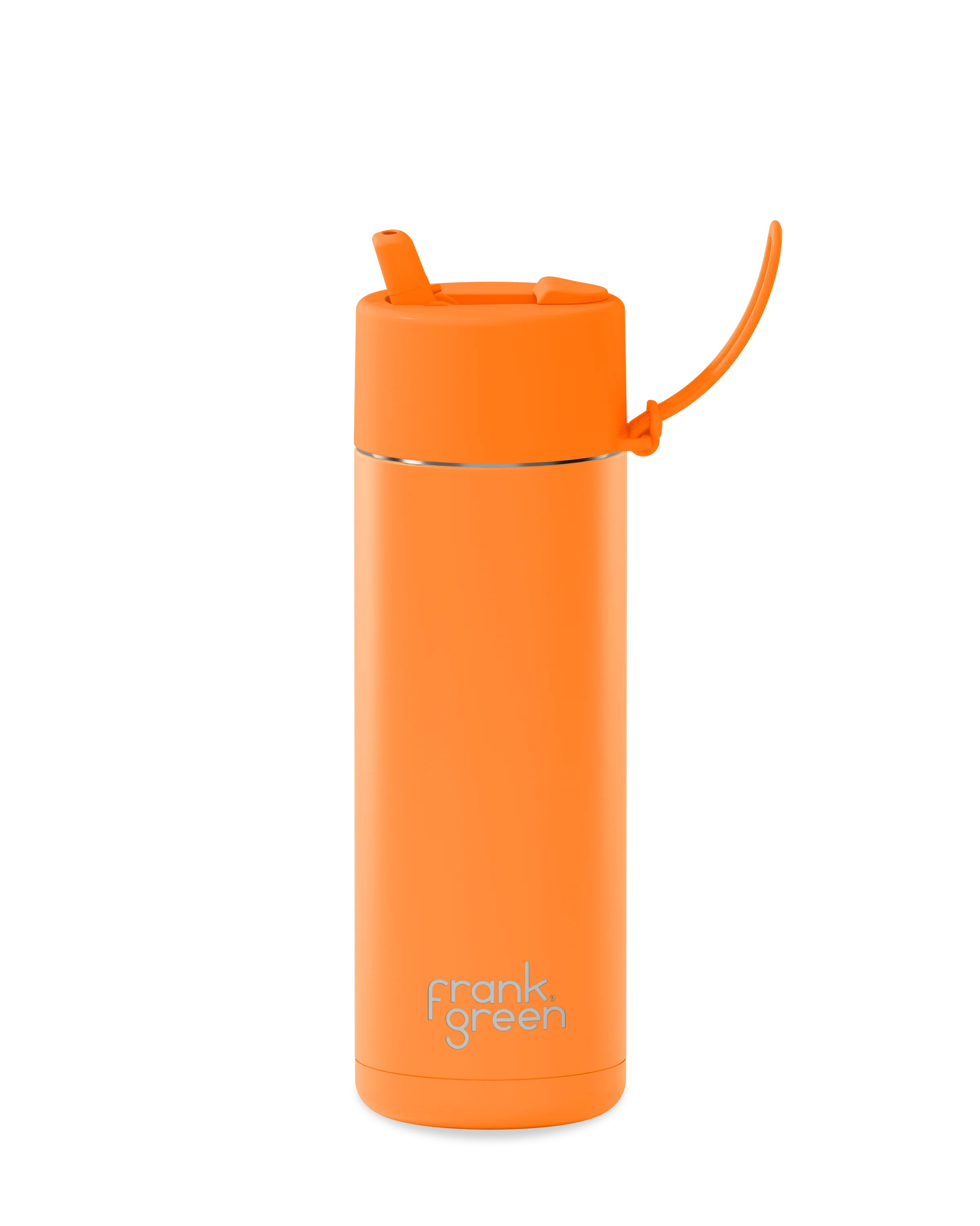 Ceramic Reusable Bottle - 20oz / 595ml - Neon Orange
